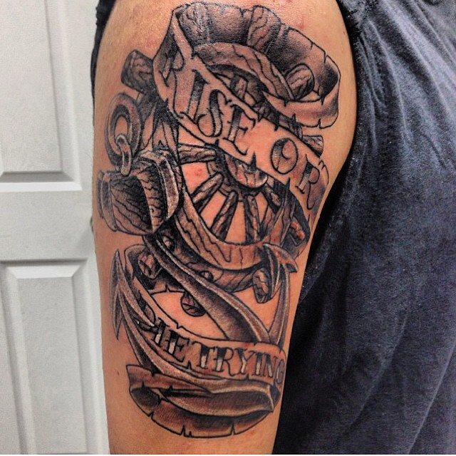 Completed nautical tattoo - Fishink Tattoo