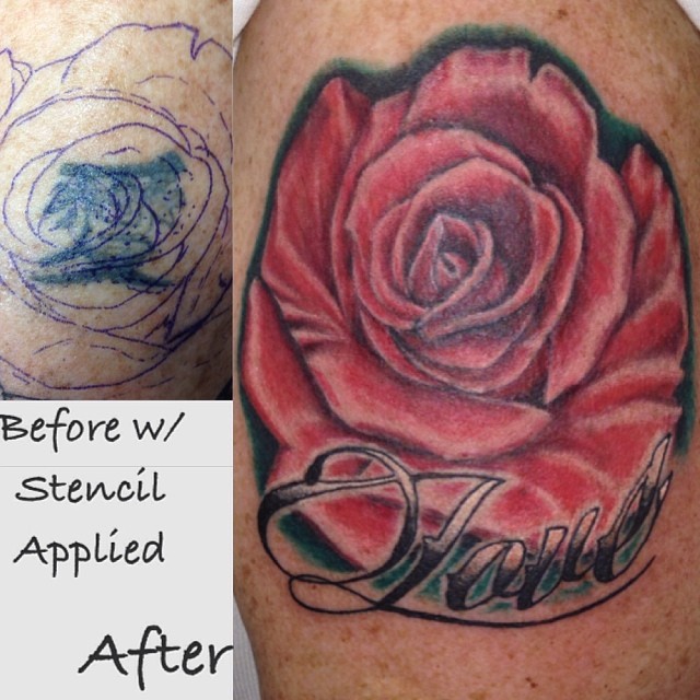 Realistic rose cover-up