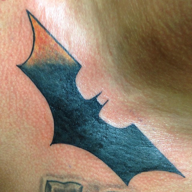 Batman on upper chest