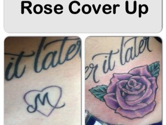 Rose coverup heart & initial