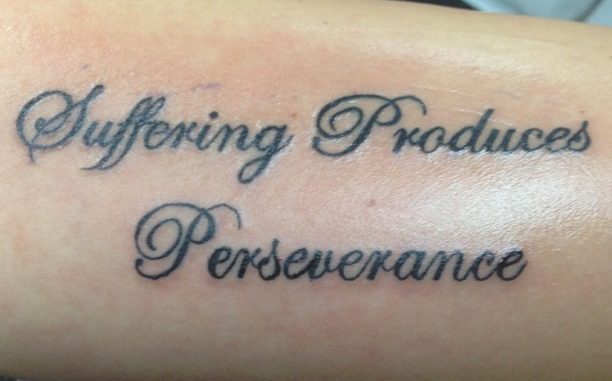 Suffering produces perseverance